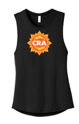 CRA Dolphins Ladies Muscle Tank Top - White, Black or Athletic Heather- Adult