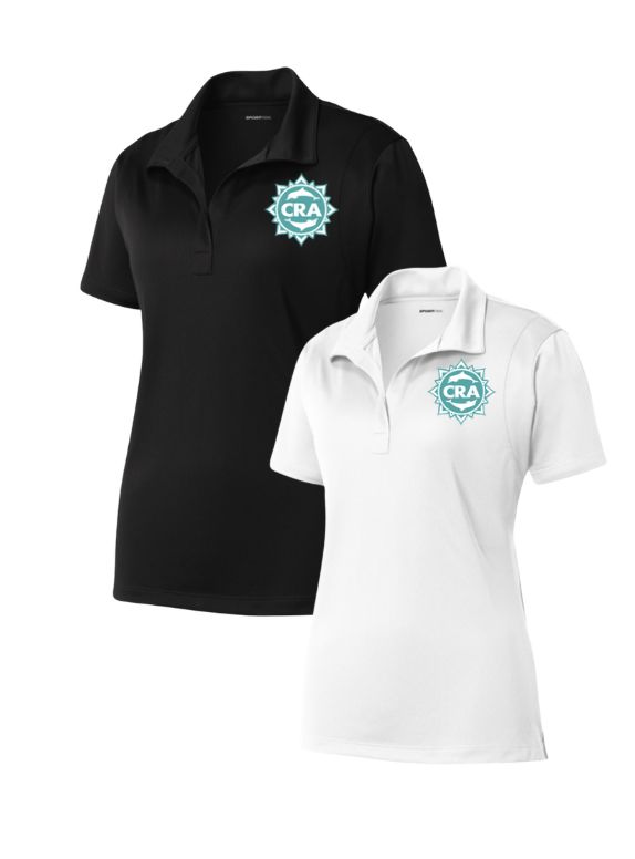 CRA Dolphins Embroidered Ladies Moisture Wick Polo