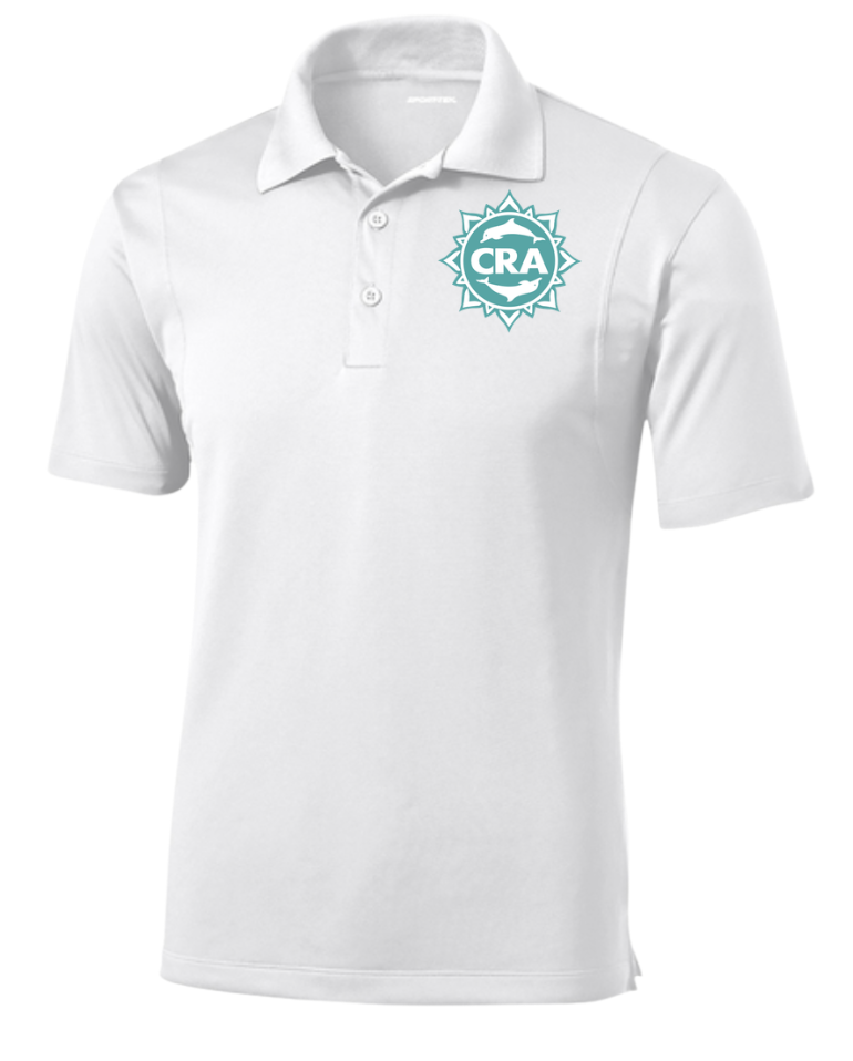 CRA Dolphins Embroidered Mens Moisture Wick Polo