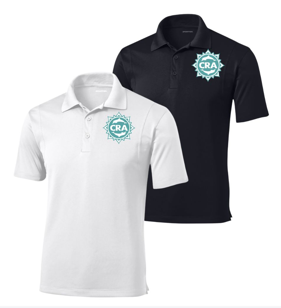 CRA Dolphins Embroidered Mens Moisture Wick Polo