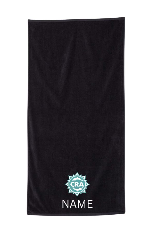 CRA Dolphins Embroidered Team Towel - Black