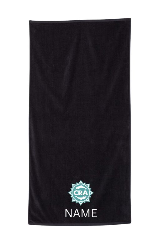 CRA Dolphins Embroidered Team Towel - Black