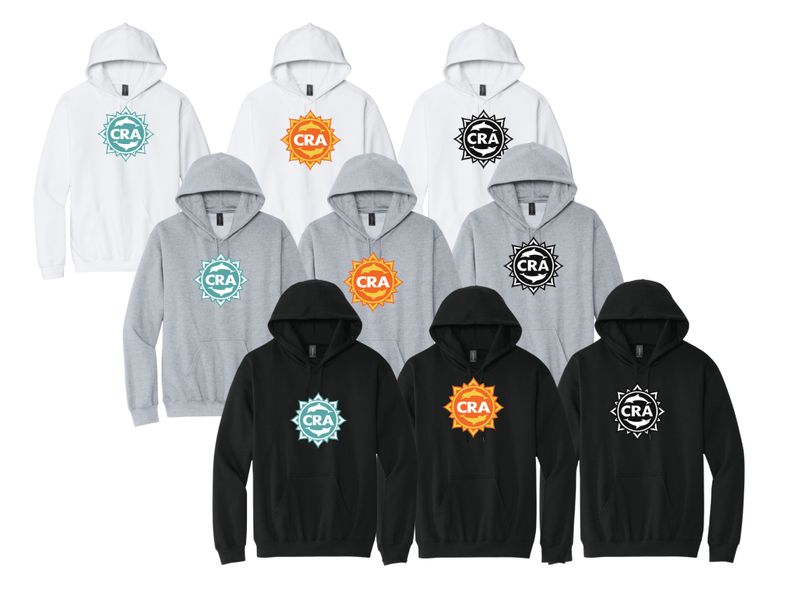 CRA Dolphins Team Hoodie Sweatshirt - White, Black or Sport Grey - Youth & Adult Sizes