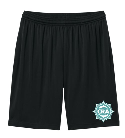 CRA Dolphins Custom Team Boys & Mens Shorts with Embroidered Logo - Black - YOUTH & ADULT Sizing