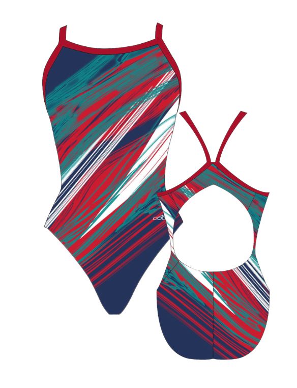 Woodland Pond Wave Custom Female V Back Suit Woodland Pond Wave Custom Female V Back Suit