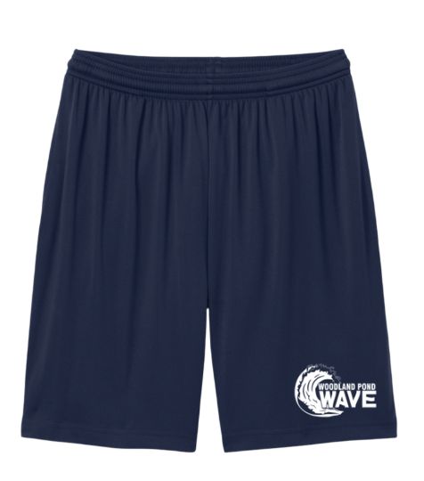 Woodland Pond Wave Boys & Mens Shorts with Embroidered Logo - Black - Adult & Youth Sizes Woodland Pond Wave Boys & Mens Shorts with Embroidered Logo - Black - Adult & Youth Sizes