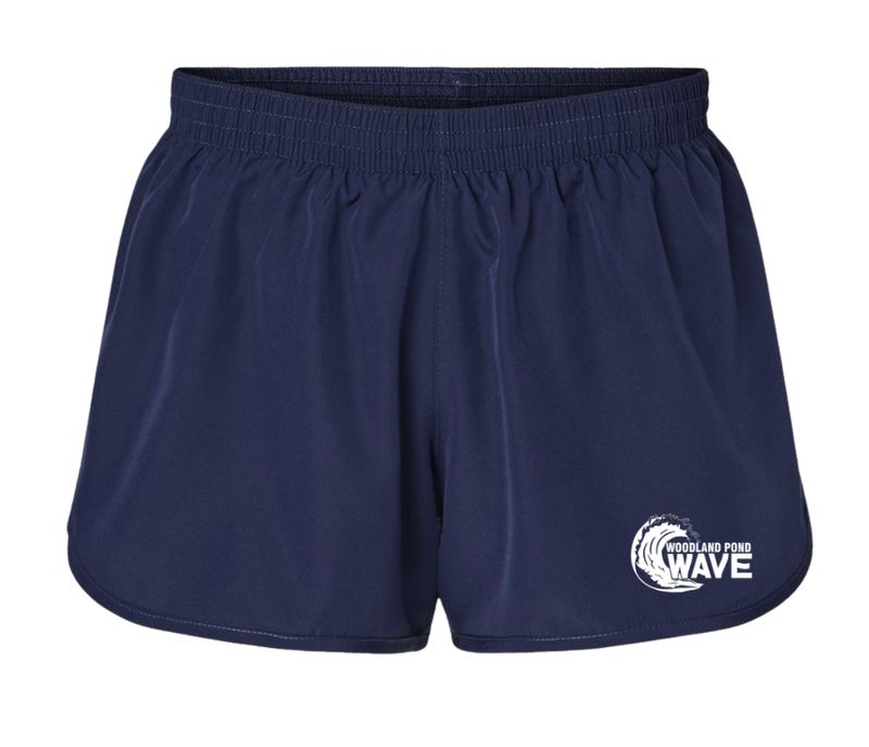 Woodland Pond Wave Embroidered Ladies & Girls Shorts with Embroidered Logo - Adult & Youth Sizes Woodland Pond Wave Embroidered Ladies & Girls Shorts with Embroidered Logo - Adult & Youth Sizes