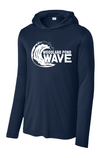 Woodland Pond Wave UV Pro Long Sleeve Hoodie Tee - White Or Navy - 3 Design Options - Adult