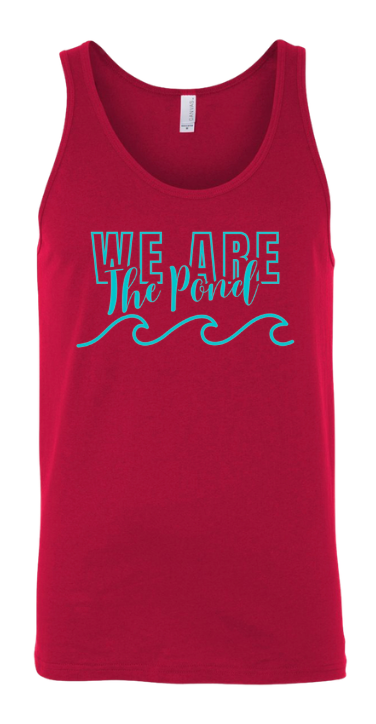 Woodland Pond Wave YOUTH Jersey Tank Top - White, Navy or Red - We Are The Pond Logo - Youth Sizes