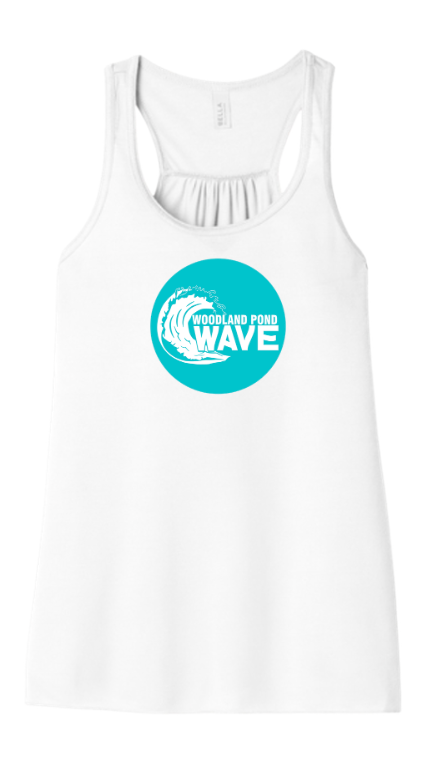 Woodland Pond Wave Girls & Ladies Flowy Racerback Tank - White or Teal - 3 Designs - YOUTH & ADULT Sizing