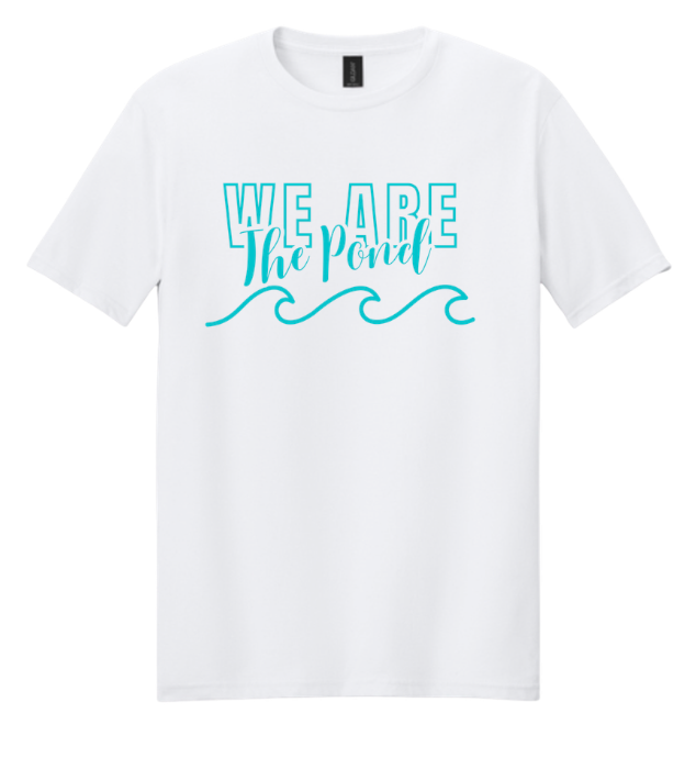 Woodland Pond Wave T-Shirt - We Are The Pond Logo - White, Red, Navy, Heather Red or Heather Navy - Adult & Youth Sizes