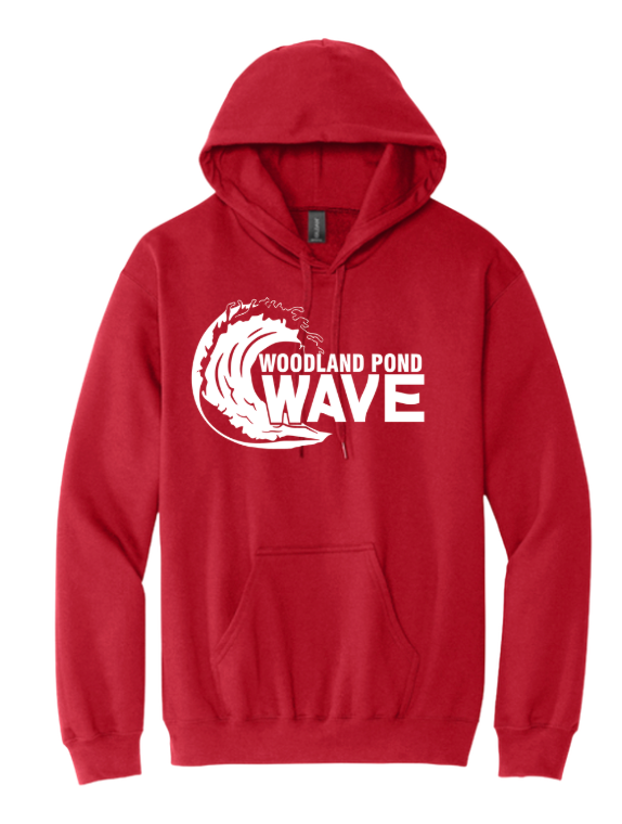 Woodland Pond Wave Hoodie Sweatshirt - White, Red or Navy - 3 Design Options - Youth & Adult Sizes