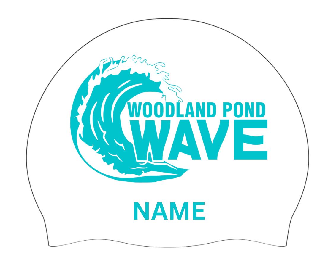 2 x Woodland Pond Wave Personalized Silicone Cap
