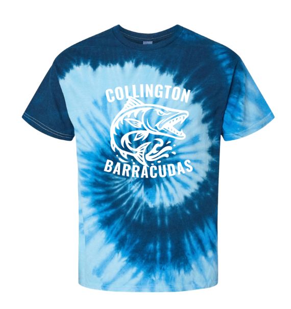 Collington Barracudas TIE DYE T-Shirt - Ocean Rainbow - Youth & Adult Sizes
