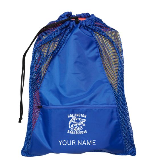 Collington Barracudas Embroidered Mesh Backpack- Royal Collington Barracudas Embroidered Mesh Backpack- Royal