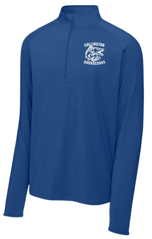 Collington Barracudas Embroidered Mens Sport-Wik 1/4 Zip Pull Over - Royal Collington Barracudas Embroidered Mens Sport-Wik 1/4 Zip Pull Over - Royal