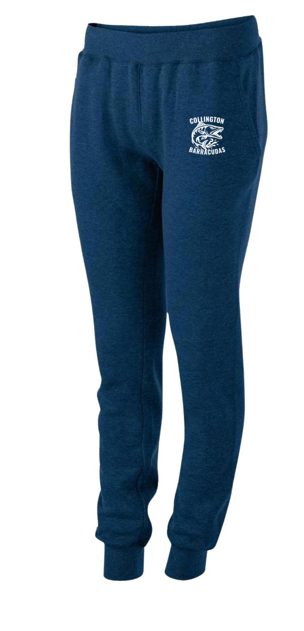 Collington Barracudas Embroidered Ladies Holloway Fleece Jogger Sweatpants - Navy Collington Barracudas Embroidered Ladies Holloway Fleece Jogger Sweatpants - Navy