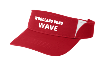 Woodland Pond Wave Embroidered Visor - Navy/White or Red/White