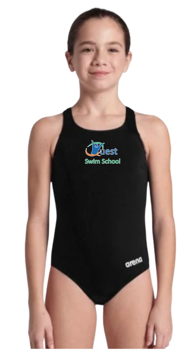 Quest Swim School  Arena Thick Strap Suit with Logo - Pro Back