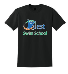 Quest Swim School T-Shirt - White, Sport Grey, Black, Light Pink or Light Blue  - Toddler & Youth Sizes