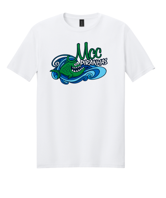 ​Meadowbrook MCC Piranhas Team T-Shirt - Sport Grey or White - Youth & Adult - NEW DESIGN