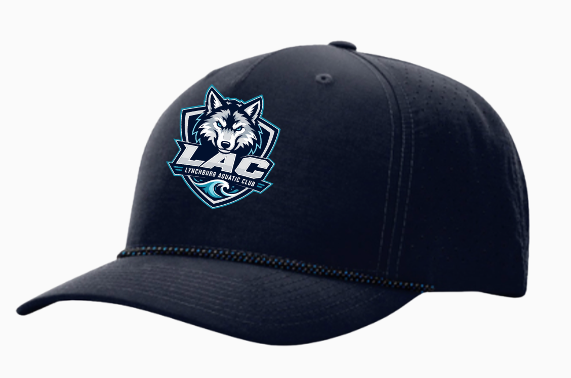 LAC Lynchburg Aquatic Club Embroidered Performance Rope Cap Hat