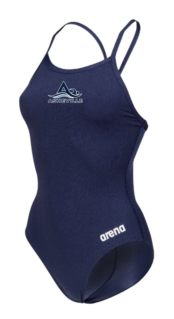 Asheville Swimming Arena Lightdrop Suit with Team Logo - Thin Strap Asheville Swimming Arena Lightdrop Suit with Team Logo - Thin Strap