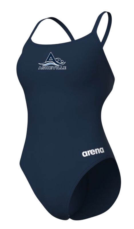 Asheville Swimming Arena Challenge Back with Team Logo - Thin Strap/Cut Out Back Suit Asheville Swimming Arena Challenge Back with Team Logo - Thin Strap/Cut Out Back Suit