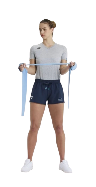 Asheville Swimming Arena Ladies Team Shorts with Embroidered Logo - Navy