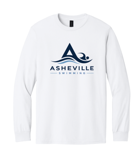 Asheville Swimming Team LONG Sleeve T-Shirt - Navy, White or Grey - Youth & Adult Sizes
