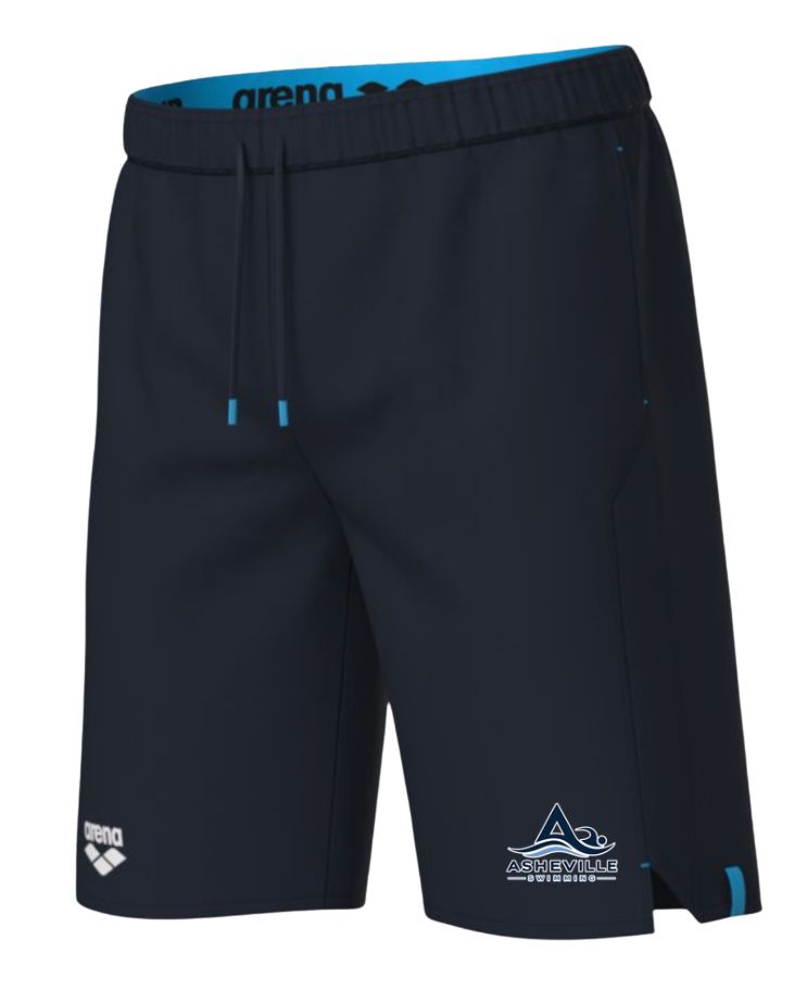 Asheville Swimming Mens Arena Team Bermuda Short with Embroidered Logo - Navy