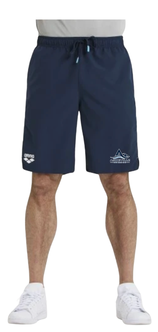 Asheville Swimming Mens Arena Team Bermuda Short with Embroidered Logo - Navy