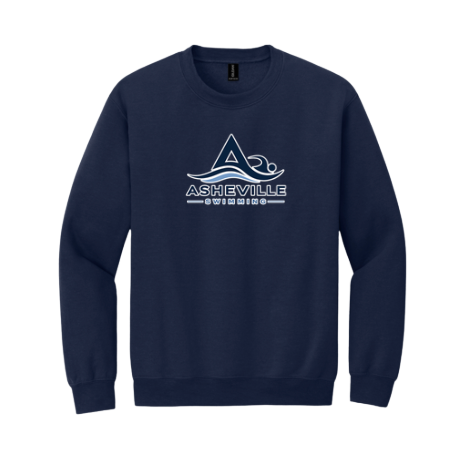 Asheville Swimming Team CREW Sweatshirt - Navy, White or Grey - Youth & Adult Sizes