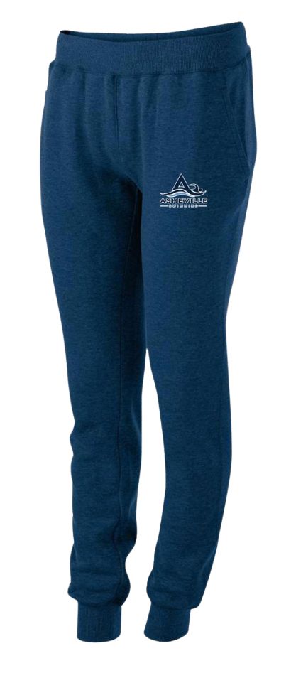 Asheville Swimming Team Embroidered Ladies Holloway Fleece Jogger Sweatpants - Navy Asheville Swimming Team Embroidered Ladies Holloway Fleece Jogger Sweatpants - Navy