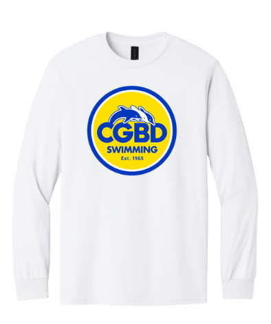 CGBD Swimming Team LONG Sleeve T-Shirt - Royal or White - Youth & Adult Sizes