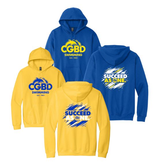 CGBD Swimming Team HOODIE Sweatshirt - Royal or Daisy - Youth and Adult Sizing CGBD Swimming Team HOODIE Sweatshirt - Royal or Daisy - Youth and Adult Sizing