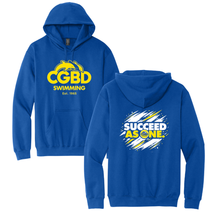 CGBD Swimming Team HOODIE Sweatshirt - Royal or Daisy - Youth and Adult Sizing