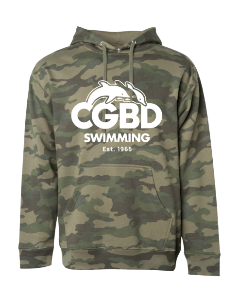 CGBD Swimming Team Hooded Sweatshirt - CAMO - Youth & Adult Sizes