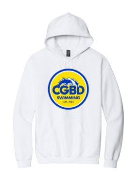 CGBD Swimming Team HOODIE Sweatshirt - White - Youth and Adult Sizing CGBD Swimming Team HOODIE Sweatshirt - White - Youth and Adult Sizing