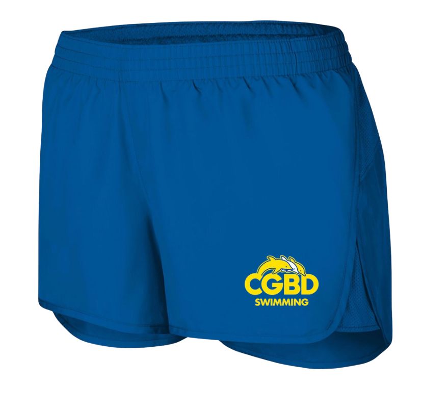CGBD Swimming Team Embroidered Ladies Augusta Wayfarer Shorts - Royal CGBD Swimming Team Embroidered Ladies Augusta Wayfarer Shorts - Royal