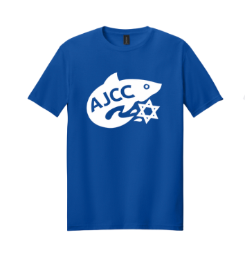 Asheville AJCC Swimming Team SHORT Sleeve T-Shirt - White, Royal or Heather Royal