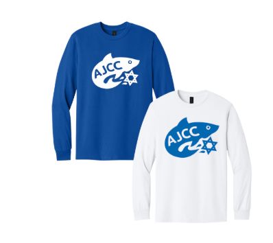 Asheville AJCC Swimming Team LONG Sleeve T-Shirt - Royal or White - Youth & Adult Sizes