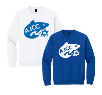 Asheville AJCC Swimming Team CREW Sweatshirt - Royal or White - Youth & Adult Sizes