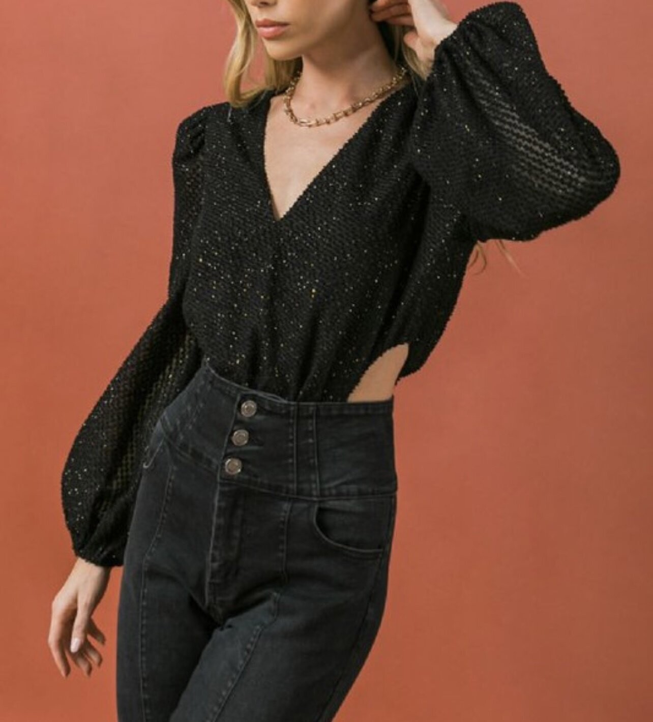 Cut Out Detail Party Bodysuit