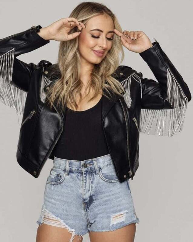 Rife Rhinestone Fringe Jacket - FINAL SALE!