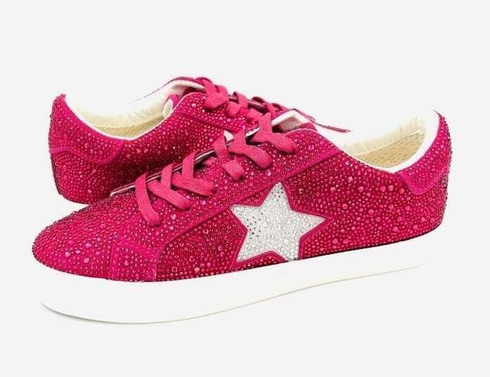 Splash Glitter Sneakers - Fuchsia