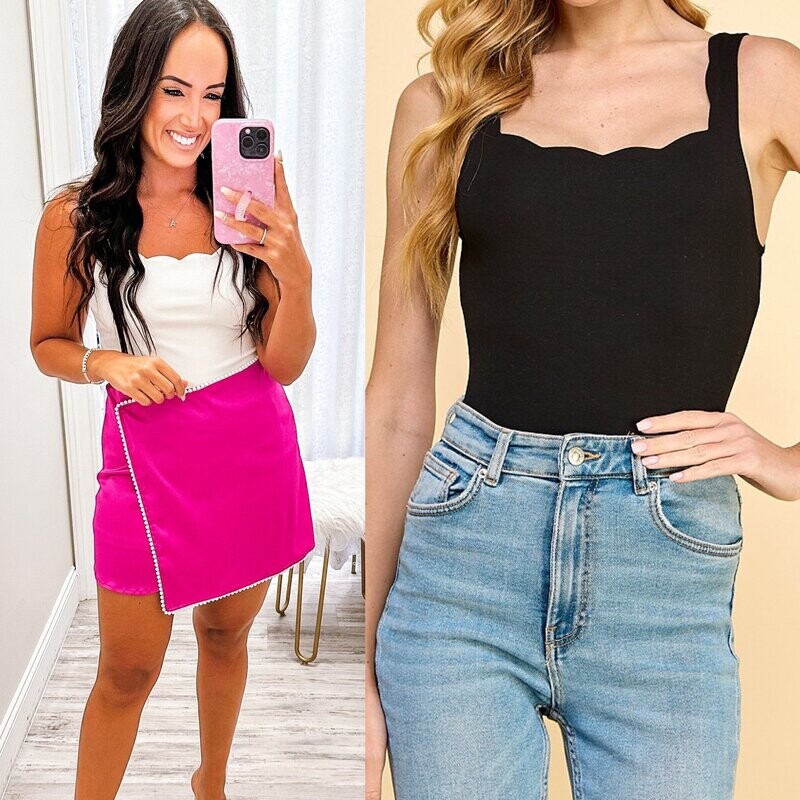 Scalloped Bodysuit