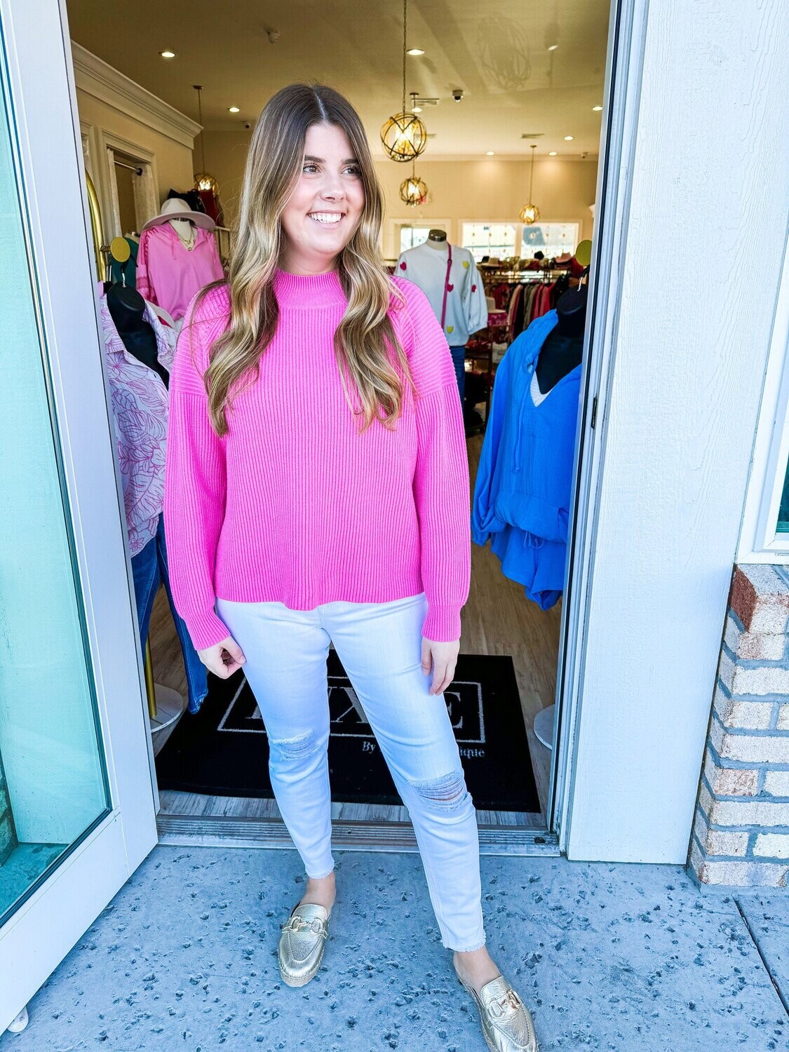 Chunky Ribbed Sweater - Bubblegum Pink