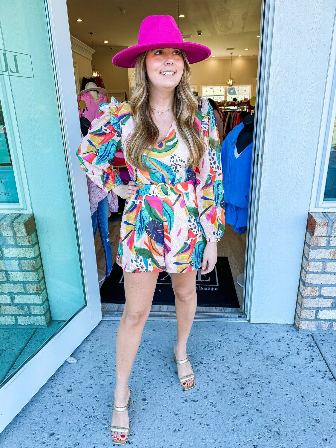 Tropical Abstract Romper - Multi