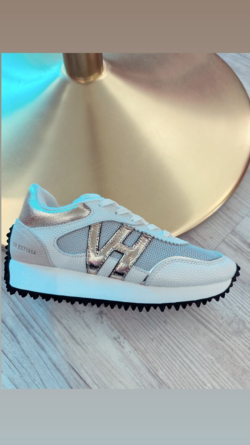 Cosmic 8 Sneakers - White/Gold 